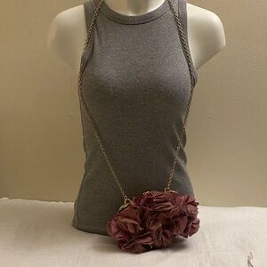 J Crew Floral Pink Chain Shoulder Bag